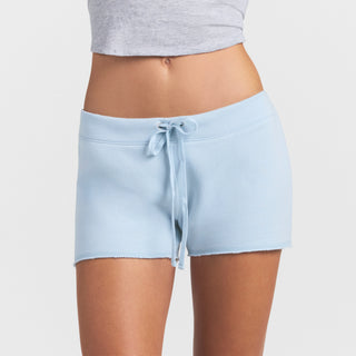 DRAPEY FRENCH TERRY SHORT | POWDER BLUE