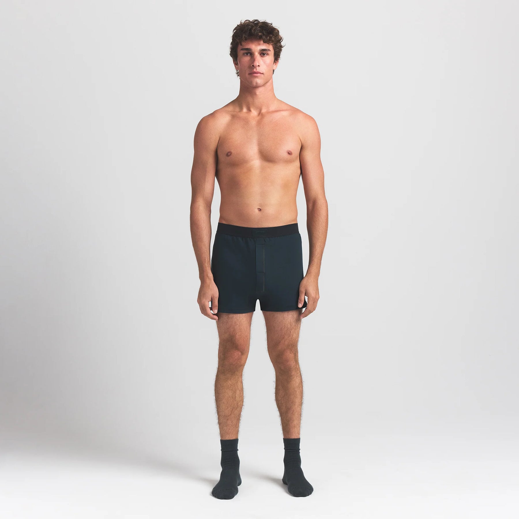 SKIMS COTTON MENS KNIT BOXER | VERDANT