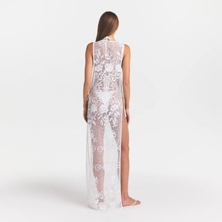 LACE COVER-UPS LONG DRESS | SNOW
