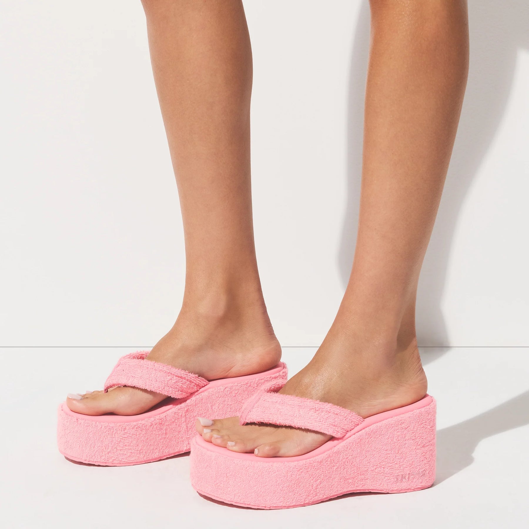 TERRY PLATFORM SANDAL | MELON
