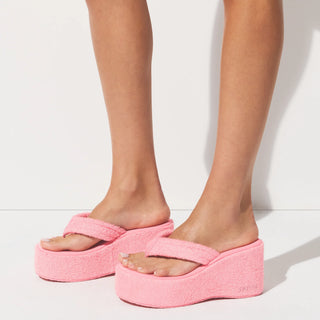 TERRY PLATFORM SANDAL | MELON