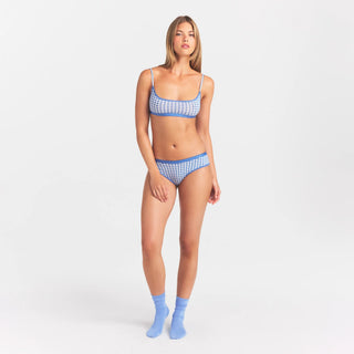 LIGHTWEIGHT COTTON LOGO PICOT HIPSTER | ARCTIC GINGHAM