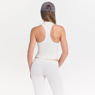 NikeSKIMS MATTE MOCK NECK RACER TANK | IVORY