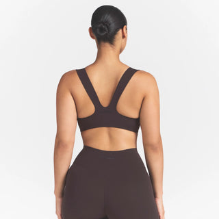 NikeSKIMS STUDIO STRETCH RACER BACK BRA | DARK ROAST
