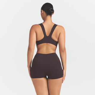 NikeSKIMS STUDIO STRETCH DIPPED 2" SHORT | DARK ROAST