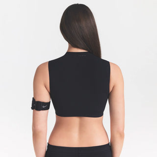 NikeSKIMS STUDIO STRETCH MOCK NECK BRA TOP | OBSIDIAN