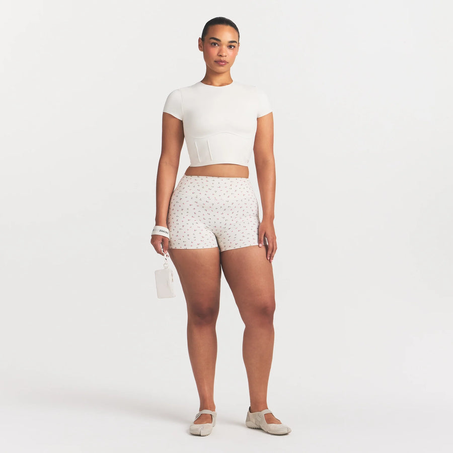NikeSKIMS MATTE CROPPED CORSET TEE | IVORY