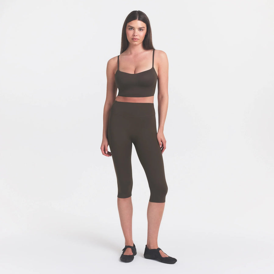 NikeSKIMS MATTE CROP 17" LEGGING | DARK SEPIA
