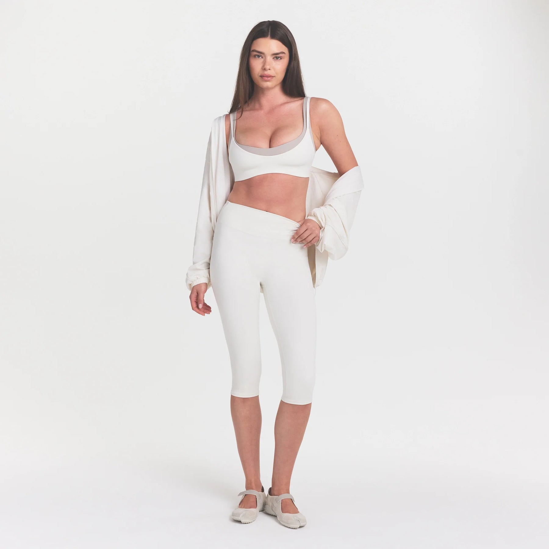 NikeSKIMS MATTE CROP 17" LEGGING | IVORY