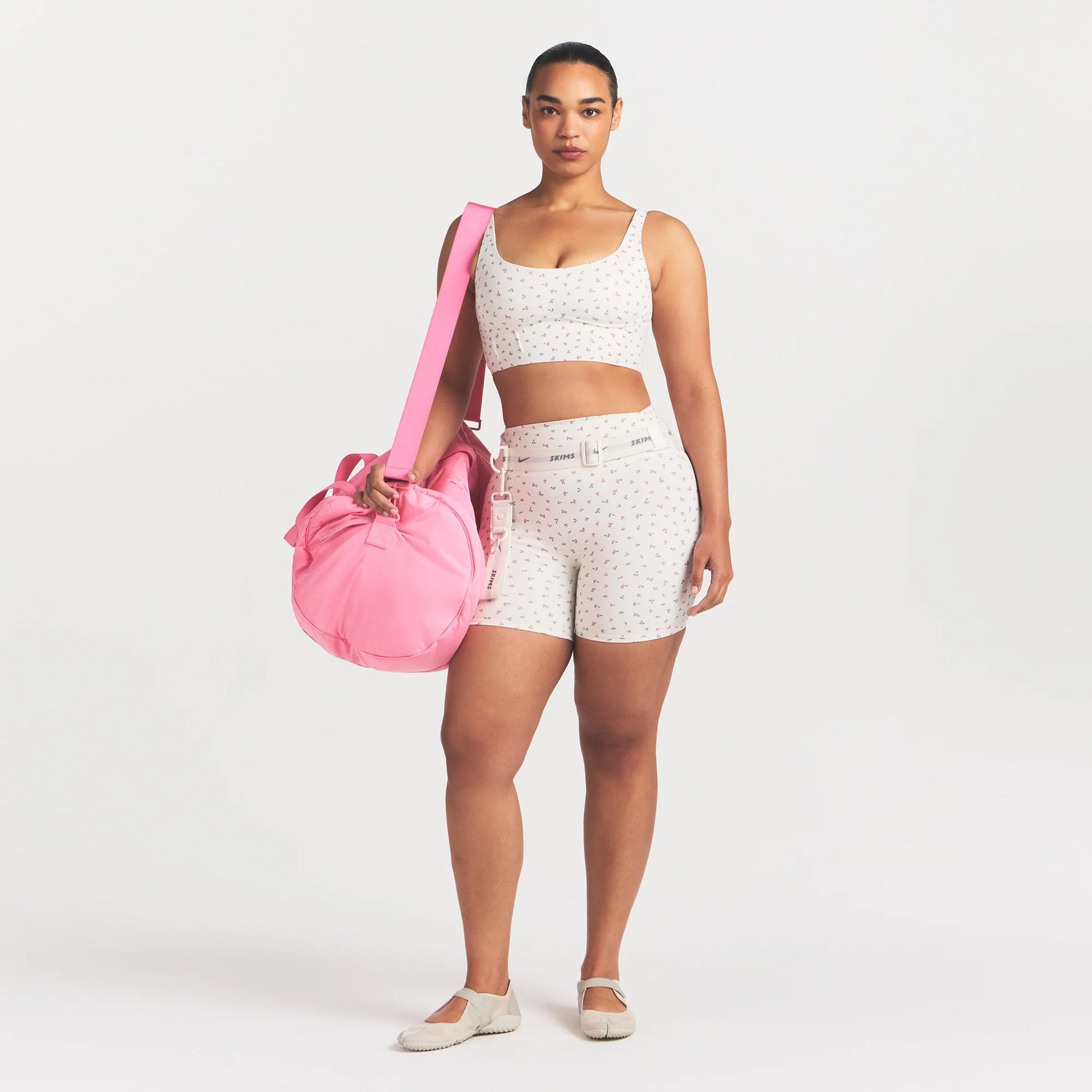 NikeSKIMS MATTE LONGLINE CORSET BRA | DITSY FLORAL PRINT