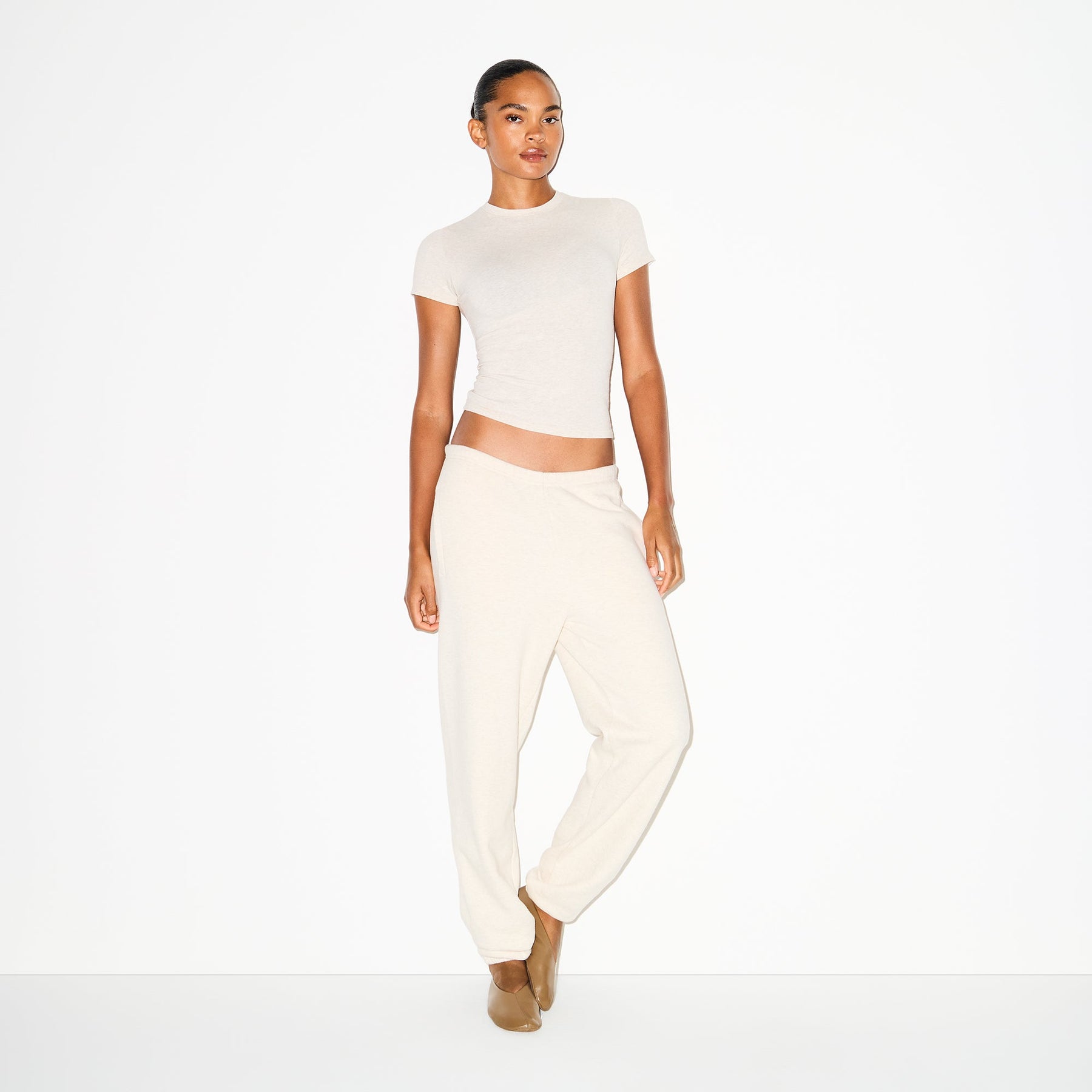 COTTON FLEECE CLASSIC JOGGER | OATMEAL HEATHER