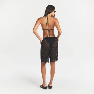 ULTRA FINE LACE LONG SHORT | OBSIDIAN