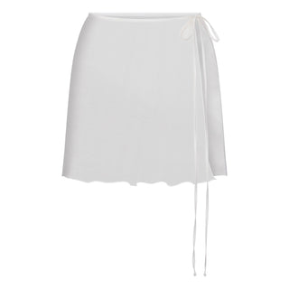 SKIMS ROMANCE TIE SIDE MINI SKIRT | IVORY