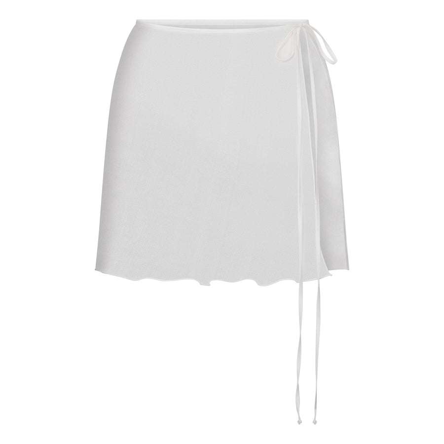 SKIMS ROMANCE TIE SIDE MINI SKIRT | IVORY