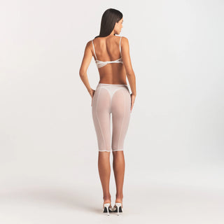 ULTRA FINE MESH DRAPED CAPRI | IVORY