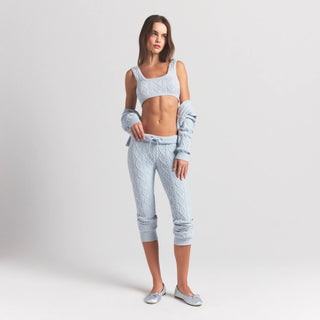 SWEATER KNITS CABLE KNIT LEGGING | ZEN BLUE