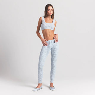 SWEATER KNITS CABLE KNIT LEGGING | ZEN BLUE