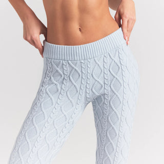 SWEATER KNITS CABLE KNIT LEGGING | ZEN BLUE