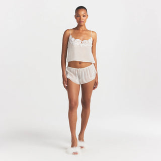 SKIMS ROMANCE CAMI AND SHORT SET | IVORY
