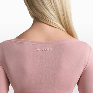 NikeSKIMS STRETCH KNIT WRAP LONG SLEEVE CROPPED TOP | HIMALAYAN
