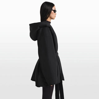 NikeSKIMS WOVEN NYLON WRAP COAT | OBSIDIAN