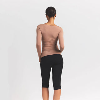 SHEER MODAL LONG SLEEVE BOATNECK TOP | SIENNA