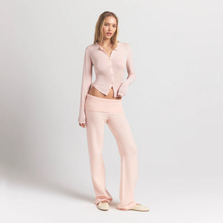 SHEER MODAL CARDIGAN WITH COVERED BUTTONS | PRIMROSE