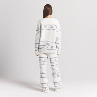 COZY LIGHT CREWNECK PULLOVER | MARBLE HEART FAIR ISLE
