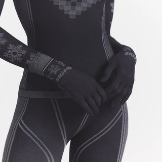 SKIMS FIRST LAYERS GLOVES | OBSIDIAN WINTER FAIR ISLE