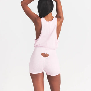 WORN IN JERSEY HEART ONESIE | BABY PINK