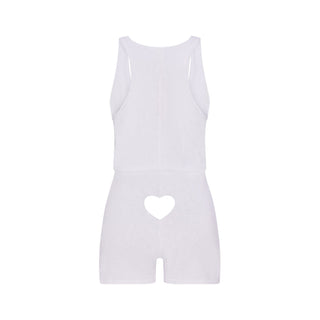 WORN IN JERSEY HEART ONESIE | SNOW