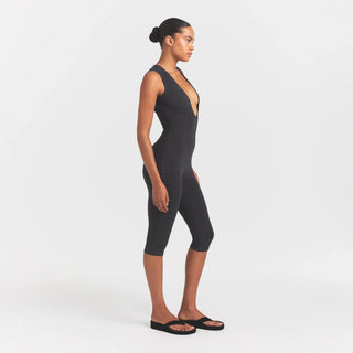 OUTDOOR DEEP PLUNGE ONESIE | WASHED ONYX