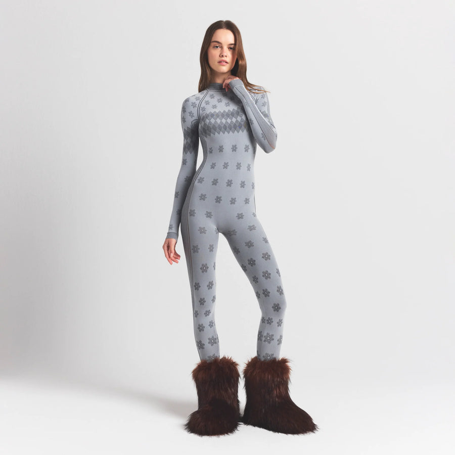 SKIMS FIRST LAYERS TURTLENECK CATSUIT | MIRROR WINTER FAIR ISLE