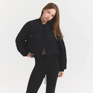 NEOPRENE OUTERWEAR REVERSIBLE BOMBER JACKET | OBSIDIAN