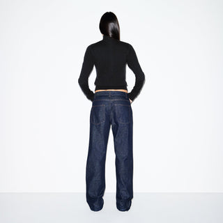 WOOL CASHMERE ZIP UP MOCK NECK SWEATER | ONYX