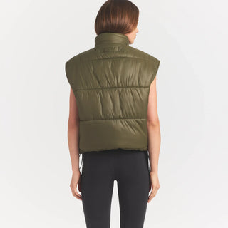 LIGHTWEIGHT PUFFER OVERSIZED VEST | OLIVE