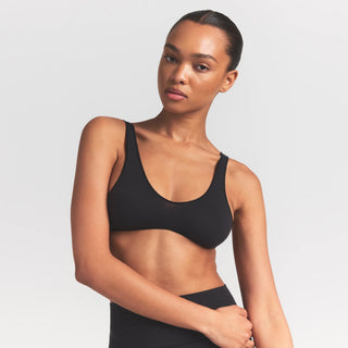 WOOL RIB BRALETTE | OBSIDIAN