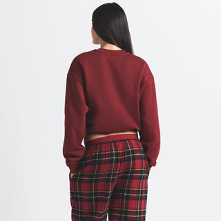 COTTON FLEECE CLASSIC CREWNECK | MERLOT