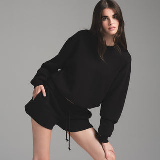 COTTON FLEECE CLASSIC CREWNECK | ONYX