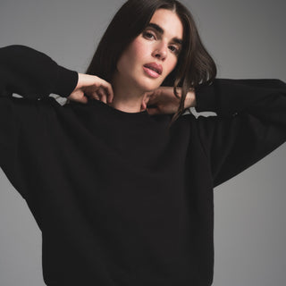 COTTON FLEECE CLASSIC CREWNECK | ONYX