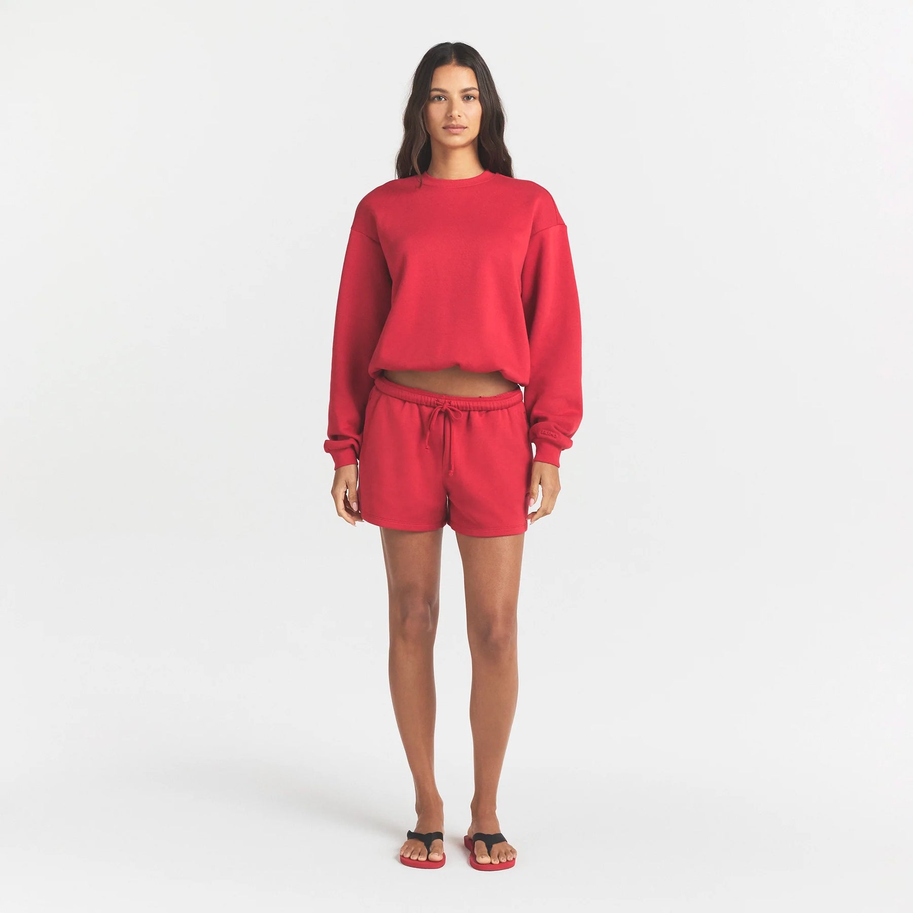 COTTON FLEECE CLASSIC CREWNECK | WASHED RED