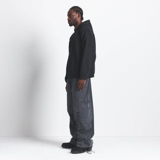 FLEECE LOUNGE MENS RELAXED HOODIE | WASHED ONYX
