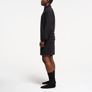 JERSEY LOUNGE MENS RELAXED QUARTER ZIP PULLOVER | OBSIDIAN
