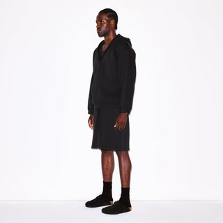 FLEECE LOUNGE MENS RELAXED ZIP UP HOODIE | WASHED ONYX