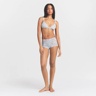 STRETCH LACE BOY SHORT | POWDER BLUE