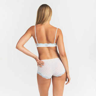 FITS EVERYBODY LACE BOY SHORT | SLATE PIN DOT PRINT
