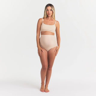 FITS EVERYBODY MATERNITY HIGH-WAISTED BRIEF | SAND