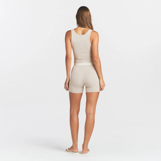 COTTON RIB BOXER | STONE