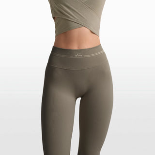 NikeSKIMS RIBBED SEAMLESS 34" STRAIGHT LEGGING | DUSTY OAKMOSS