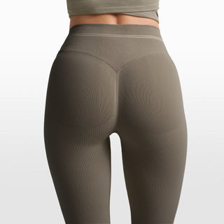 NikeSKIMS RIBBED SEAMLESS 34" STRAIGHT LEGGING | DUSTY OAKMOSS
